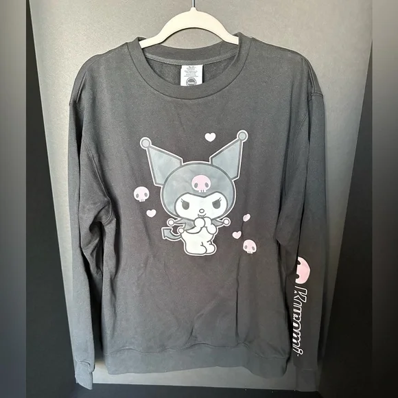 Kuromi black long sleeve sweatshirt size large 🩷 - Picture 2 of 5